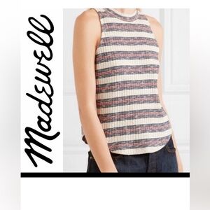 Madewell Striped Tank Top in Red, Blue, and Cream